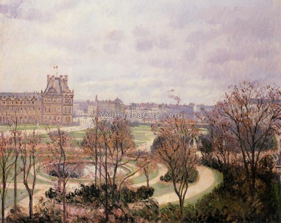 View of the Tuileries - Morning - 卡米耶·毕沙罗
